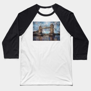 Tower Bridge watercolour painting Baseball T-Shirt